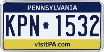 PA license plate KPN1532