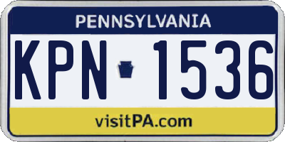 PA license plate KPN1536
