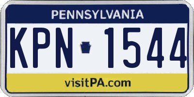 PA license plate KPN1544
