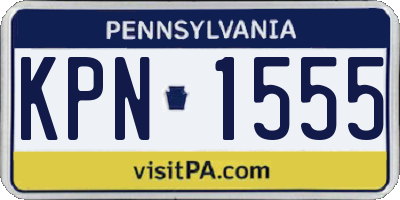PA license plate KPN1555