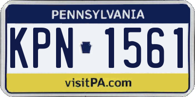 PA license plate KPN1561