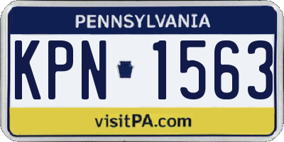 PA license plate KPN1563