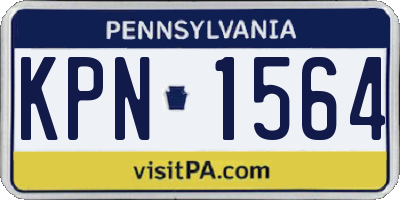 PA license plate KPN1564