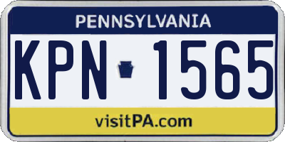 PA license plate KPN1565