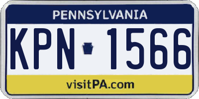 PA license plate KPN1566
