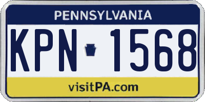 PA license plate KPN1568