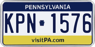 PA license plate KPN1576