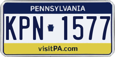 PA license plate KPN1577