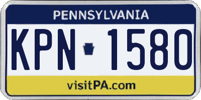 PA license plate KPN1580