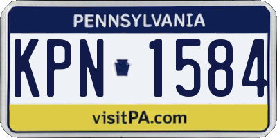 PA license plate KPN1584
