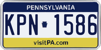 PA license plate KPN1586