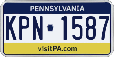 PA license plate KPN1587