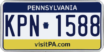 PA license plate KPN1588