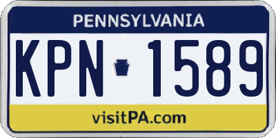 PA license plate KPN1589