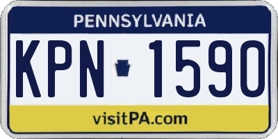 PA license plate KPN1590