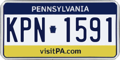 PA license plate KPN1591