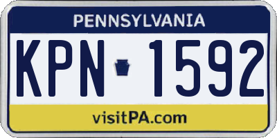 PA license plate KPN1592