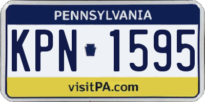 PA license plate KPN1595