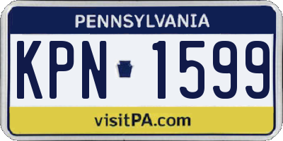 PA license plate KPN1599
