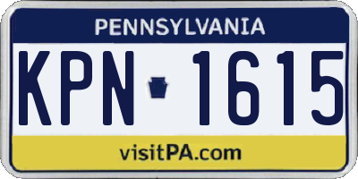 PA license plate KPN1615
