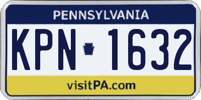PA license plate KPN1632