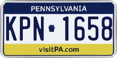 PA license plate KPN1658