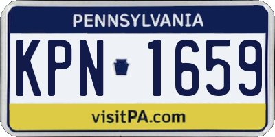 PA license plate KPN1659