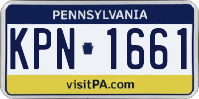 PA license plate KPN1661