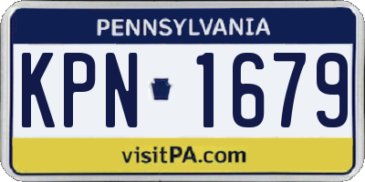 PA license plate KPN1679