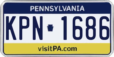 PA license plate KPN1686