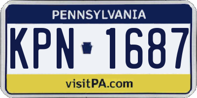 PA license plate KPN1687