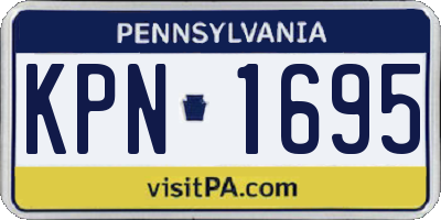 PA license plate KPN1695