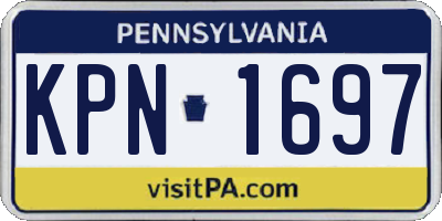 PA license plate KPN1697