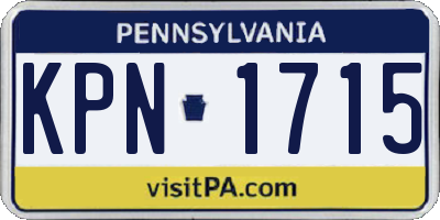 PA license plate KPN1715