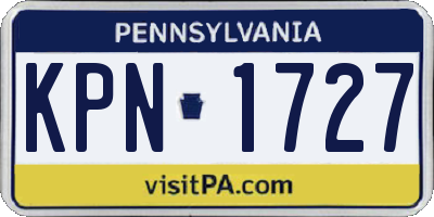 PA license plate KPN1727
