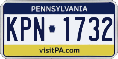 PA license plate KPN1732