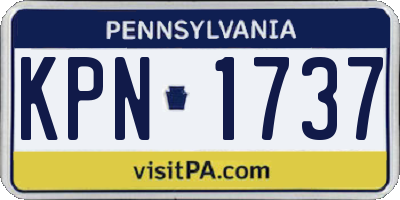PA license plate KPN1737