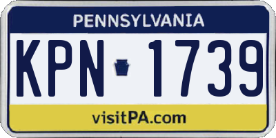 PA license plate KPN1739
