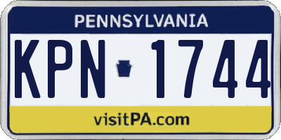 PA license plate KPN1744
