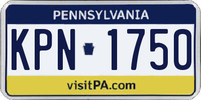 PA license plate KPN1750
