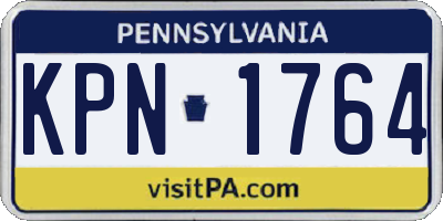 PA license plate KPN1764