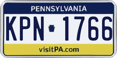 PA license plate KPN1766