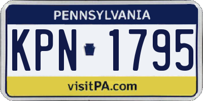 PA license plate KPN1795