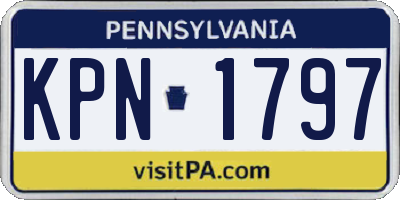 PA license plate KPN1797