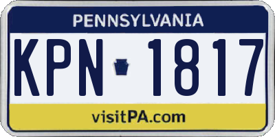 PA license plate KPN1817