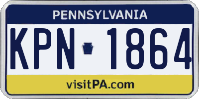 PA license plate KPN1864