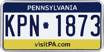 PA license plate KPN1873