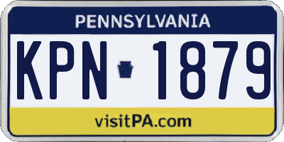 PA license plate KPN1879