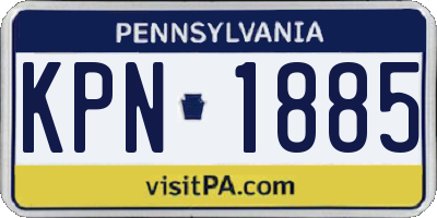 PA license plate KPN1885