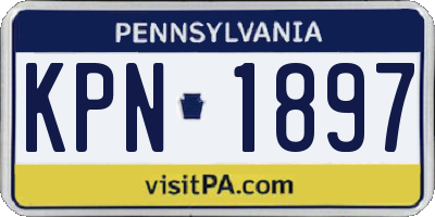 PA license plate KPN1897